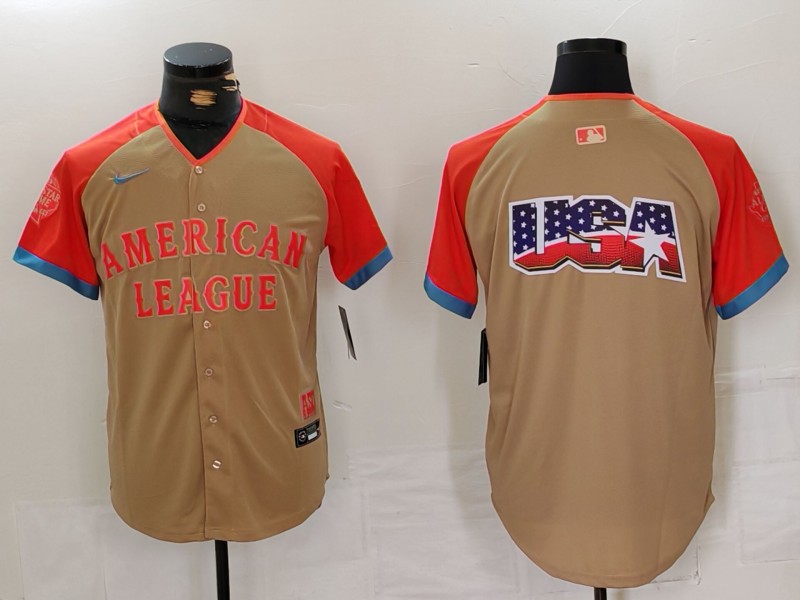 Men Baltimore Orioles Blank Orange All star 2024 Nike MLB Jersey style 2->baltimore orioles->MLB Jersey